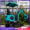 Escavadeira Pequena de Controle Flexível Microescavadeira de Controle Flexível Engenharia de Pomares Agrícolas Britagem Escavadeira Pequena Tipo 12