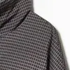 Venta Caliente Transfronteriza AliExpress Nueva Moda Primavera 2026 Casual Holgada Adelgazante Cordón Cuadros Cuello Alto Chaqueta Abrigo