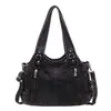 Bolsa Tote Grande Transfronteriza Europea y Americana, Bolso de Hombro Versátil Estilo Retro, Diseño de Moda para Viajes Diarios, Bolso de Mano para el Día a Día
