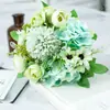 Pequeño Ramo de Rosas Té con Capullos, Flores Estilo Rose Ins, Ramo de Novia de Mano, Arte Floral, Decoración del Hogar, Estilo Ins