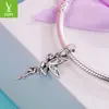Colgante de Plata Ziyun Más Vendido Moda Europea y Americana Hada de las Flores Accesorios de Cobre Chapado en Platino para Mujer, Cuentas Delicadas para Manualidades Girly