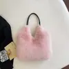 Bolso de Peluche para Mujer 2026 Nuevo Elegante de Hombro Cruzado de Mano Lindo Cálido Esponjoso Bolso Tote