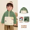 Sudadera con forro polar Kaka Panda para niños, ropa de invierno para niños, top cálido de invierno para niñas, ropa de otoño/invierno para bebés y niños pequeños