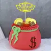 Cartão para bolo inserção decoração de assar cartão para bolo de aniversário boa sorte hoje à noite plug-in de frango glitter 1 pacote