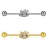 Pendientes de cabeza de gato transfronterizos de Gaby Europa y Estados Unidos, pendientes de acero inoxidable, lindos pendientes de gato, pendientes, joyas para perforaciones en el cuerpo +