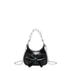 Bolsa Quadrada Pequena Doce da Moda para Mulheres, Nova Bolsa de Ombro com Corrente e Laço Outono 2026, Bolsa Transversal Fashion