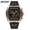Transmisión en Vivo de Comercio Electrónico Reloj Electrónico de Gran Venta Reloj Digital Multifuncional Moderno Reloj Deportivo de Silicona Impermeable Despertador Reloj para Hombre
