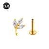 Pendientes de aleación de titanio F136 Ibe para piercing de labios, uñas, orejas, rosca interna, venta directa de fábrica.