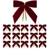 Laço de veludo estilo gravata borboleta Decoração de buquê de caixa de presente de Natal Laço pequeno Embalagem de presente Acessórios feitos à mão Atacado