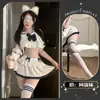 Admirando a Lingerie Sedutora e Sexy de Jk, Saia Plissada de Puro Desejo, Lingerie Sensual de Tentação Pura e de Tamanho Grande Qqny