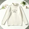 Ropa infantil de moda para niños y niñas, camiseta interior, nueva colección de invierno 2026, camiseta de manga larga infantil de cuello semi-alto, tejido térmico grueso