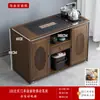 Mesa de Té Móvil Escritorio de Té Uso Doméstico Estilo Chino Gabinete de Té Balcón Con Ruedas Mesa de Café Carrito de Té Juego de Té Tetera Integrada