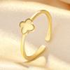 Nova chegada de quatro folhas Clover Ring elegante design de nicho feminino
