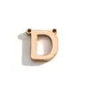Nuevo Colgante de Collar de 26 Letras Color Oro Rosa Doble Agujero Horizontal Más Vendido en Europa y América Accesorios de Collar Sencillos de Acero Inoxidable