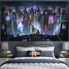 Cyberpunk cyberpunk 2077 fondo tela colgante bar ins decoración escena nocturna póster dormitorio tapiz pintura mural