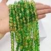 Grânulos Florais de Vidro Estourado 8mm Grânulos Gradiente Bicolor Pulseira de Contas Artesanal DIY Pulseira de Contas de Vidro Estourado Semi-Acabada
