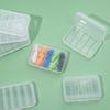 Caja de Almacenamiento de Plástico PP de 5 Compartimentos Caja de Plástico para Auriculares Tapa abatible Caja Cuadrada Pequeña Decorativa Transparente