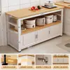 Rack de Cozinha Multifuncional Mesa de Corte de Legumes Bancada Armário de Chão Multicamadas Pratos Forno de Micro-ondas Armazenamento Armário Lateral
