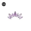 Aleación de Titanio F136 Ojo de Caballo 7 Piedra Natural 0.9 Dientes Joyería para Perforaciones Corporales Clavo de Oreja Clavo de Labio Accesorios para Clavos de Hueso de Oreja