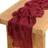 Passadeira de mesa em crepe de fio de Bali decoração de festa de casamento layout de atividade gaze plissada tecido de guardanapo de poliéster fábrica atacado