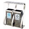 Caja de cubo de basura para clasificación exterior de acero inoxidable propiedad no reciclable ventas Parque protección ambiental interior y exterior Doble tubo pelable