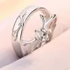 Un ciervo te tiene amantes anillo anillo anillo anillo para hombres y mujeres mo sang diamante simple día de San Valentín regalo Tanabata para novia