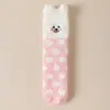 Nuevos Calcetines de Coral para Mujer Otoño e Invierno, Calcetines de Cachorro de Dibujos Animados, Calcetines Gruesos Cálidos para Dormir, Calcetines para el Hogar de Mujer al por Mayor