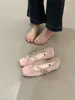 Elegantes Zapatos de Ballet Estilo Francés con Lazo, Tacón Oculto, para Mujer 2026 Primavera/Verano, Puntiagudos Cuadrados, Plateados, Zapatos Mary Jane