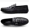 Zapatos de Piel para Hombre, Zapatos Casuales de Verano, Zapatos Mocasines con Patrón de Cocodrilo, Zapatos de Conducir para Hombre con Suela Suave, Zapatos de Piel, Zapatos de Hombre Estilo Británico