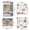 Adesivos de Paisagismo de Natal Retrô Adesivos de Paisagem Antiga em Miniatura Feriado DIY Livro Vermelho Pet Cross-Border Descompressão