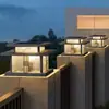 Lámpara solar de poste para vallas de villas exteriores, entradas de patios y jardines, en un nuevo estilo chino