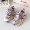 Tênis Esportivo Infantil para Meninas 2025 Outono Novo Kuromi Infantil Tênis Pai Melody Sapatos Princesa Tênis de Corrida
