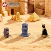 Estátua de Páscoa para Micro Paisagismo Cidade do Deserto Castelo Pirâmide Egípcia Antiga Estátua Artesanato em Resina Pequenos Enfeites