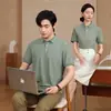 Camisa Polo de Gama Alta China Cuello Solapa Secado Rápido Fresca Anti-UV Casual de Negocios Ropa de Trabajo Manga Corta t