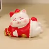 Enfeite Maneki-neko Fofo Personalizado de Fábrica Artesanato em Resina Gatinho Desenho Animado Decoração de Mesa Presente Festivo