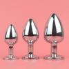 Plug Anal Metálico Tamaño Pequeño con Taladro Mediano Acero Inoxidable Plug Anal Retinal Grande Regular Juguete Sexual para Adultos