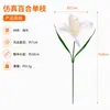 Flor Artificial Haste Única Lírio Artificial Flor Falsa de Seda Decoração de Casa Acessórios para Arranjo Floral Transfronteiriço Temu/Tk