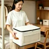 Caja de Almacenamiento Plegable de Venta Caliente Transfronteriza con Ventana Visible, Organizador de Ropa de Gran Capacidad, Caja de Almacenamiento de Tela para Armario de Dormitorio