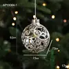 Transfronterizo Nuevo Producto Colgante de Plástico Plateado con Forma Decoración Colgante de Árbol de Navidad Brillante Galvanizado Accesorios Pequeños Adornos de Navidad en Stock