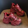 ZDW5550-18 Altura Interior Pequeña Suela Gruesa Zapatos Explosiones Torre para Mujer Otoño 2024 Nuevos Zapatos Deportivos Casuales