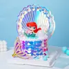 Figura Decoración Pastel Sirena Versión Q Sosteniendo Concha Algas Coral Princesa Sirena Celebridad de Internet Topper Cumpleaños Infantil