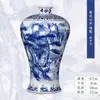 Jarrón de Porcelana Azul y Blanco Pintado a Mano Jingdezhen Estilo Chino Pintura de Paisaje Cerámica Jarrón Pequeño Arreglo Floral Chino Decoración para el Hogar Nuevo