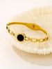 Joyería de diamantes de acero inoxidable japonés y coreano pulsera retro de acero de titanio abierta con resorte pulsera coreana fabricantes de joyería al por mayor