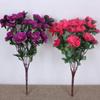 Azaleia Simulada 6 galhos Azaleia vermelha flores artificiais atacado flores grandes de seda paisagismo de engenharia shopping center com flores decoração de sala de estar