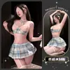JinXiao estilo japonés sexy estilo universitario JK lencería erótica coqueta atuendo de tentación de sirvienta deseo puro
