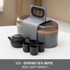 Juego de Té de Viaje de Cerámica Negra Traje Taza Exprés Portátil Una Olla Cuatro Tazas con Bandeja de Té Regalo de Acompañamiento Empresarial Personalización de Logotipo