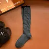 Nuevos calcetines de otoño e invierno 2026, estilo nuevo, calcetines hasta la pantorrilla huecos con patrón de diamantes de encaje con volantes, pliegues retorcidos de color contrastante y calcetines altos hasta la rodilla