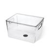 Fabricante Atacado Caixa de Armazenamento Transparente para Geladeira com Tampa Plástico Pet Caixa de Armazenamento Moderna Simples Caixa de Refrigeração para Cozinha