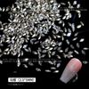 Arte de uñas 5A micro circón mini tamaño pequeño fondo puntiagudo circonio color flash fuego gotas de luz ojos de caballo pila taladro joyería arte de uñas al por mayor