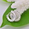 Brincos de diamante super flash estilo japonês e coreano, leves, luxuosos, de alta qualidade, sem furos para orelha, clipe de orelha de mola, design de nicho banhado a prata